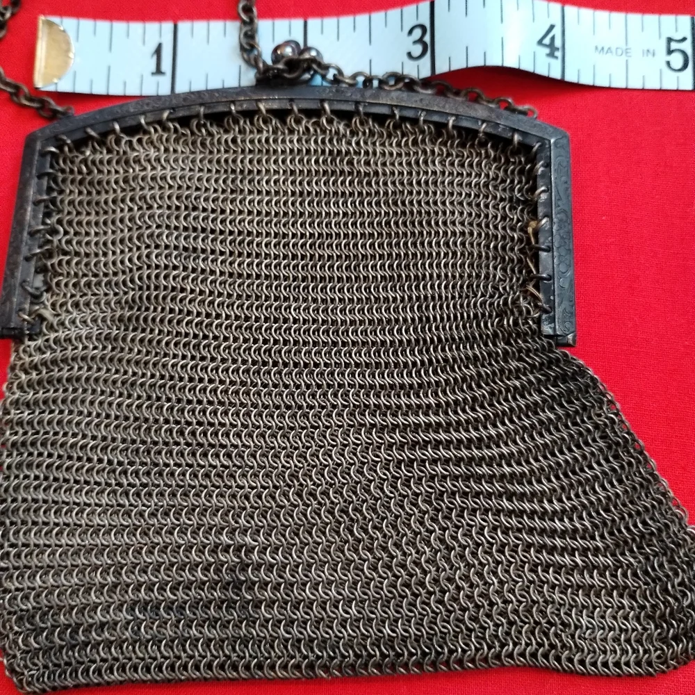 Vintage Metal Mesh Bags Purse - Whiting & Davis Co. - Picture 4 of 12